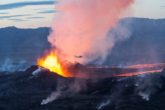 Islandia - Erupacja wulkanu